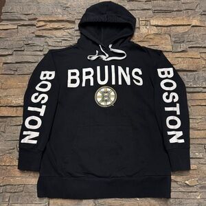 Boston Bruins Hoodie Sweatshirt Womens XL Black NHL Hockey Pullover Graphic